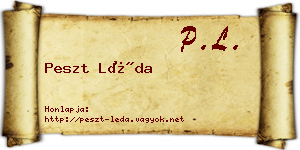 Peszt Léda névjegykártya